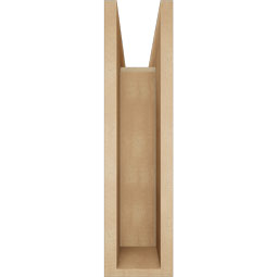 Ekena Millwork - BKTUR0554X18X22FST05RCPR - Timberthane Faux Wood Funston Style Bracket w/ Offset Brace, Block Ends, 5 1/2"W x 18"D x 22"H, Primed Tan