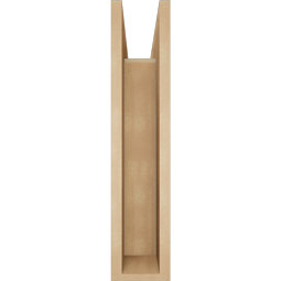 Ekena Millwork - BKTUR0554X18X26FST05RCPR - Timberthane Faux Wood Funston Style Bracket w/ Offset Brace, Block Ends, 5 1/2"W x 18"D x 26"H, Primed Tan