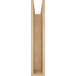 Ekena Millwork - BKTUR0554X18X30FST05RCPR - Timberthane Faux Wood Funston Style Bracket w/ Offset Brace, Block Ends, 5 1/2"W x 18"D x 30"H, Primed Tan