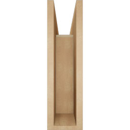 Ekena Millwork - BKTUR0554X20X20FST05RCPR - Timberthane Faux Wood Funston Style Bracket w/ Offset Brace, Block Ends, 5 1/2"W x 20"D x 20"H, Primed Tan