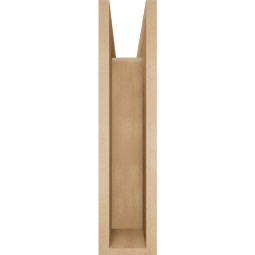 Ekena Millwork - BKTUR0554X20X24FST05RCPR - Timberthane Faux Wood Funston Style Bracket w/ Offset Brace, Block Ends, 5 1/2"W x 20"D x 24"H, Primed Tan