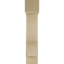 Ekena Millwork - BKTUR0554X20X28FST05RCPR - Timberthane Faux Wood Funston Style Bracket w/ Offset Brace, Block Ends, 5 1/2"W x 20"D x 28"H, Primed Tan