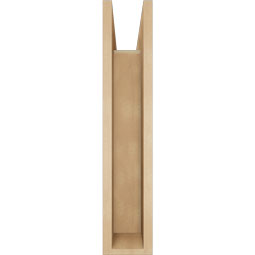Ekena Millwork - BKTUR0554X20X28FST05RCPR - Timberthane Faux Wood Funston Style Bracket w/ Offset Brace, Block Ends, 5 1/2"W x 20"D x 28"H, Primed Tan