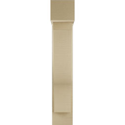 Ekena Millwork - BKTUR0554X20X32FST05RCPR - Timberthane Faux Wood Funston Style Bracket w/ Offset Brace, Block Ends, 5 1/2"W x 20"D x 32"H, Primed Tan
