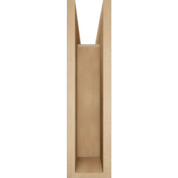 Ekena Millwork - BKTUR0554X22X22FST05RCPR - Timberthane Faux Wood Funston Style Bracket w/ Offset Brace, Block Ends, 5 1/2"W x 22"D x 22"H, Primed Tan