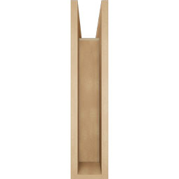 Ekena Millwork - BKTUR0554X22X26FST05RCPR - Timberthane Faux Wood Funston Style Bracket w/ Offset Brace, Block Ends, 5 1/2"W x 22"D x 26"H, Primed Tan