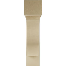 Ekena Millwork - BKTUR0554X24X24FST05RCPR - Timberthane Faux Wood Funston Style Bracket w/ Offset Brace, Block Ends, 5 1/2"W x 24"D x 24"H, Primed Tan