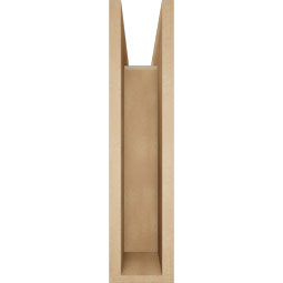 Ekena Millwork - BKTUR0554X24X24FST05RCPR - Timberthane Faux Wood Funston Style Bracket w/ Offset Brace, Block Ends, 5 1/2"W x 24"D x 24"H, Primed Tan