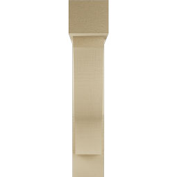 Ekena Millwork - BKTUR0554X24X28FST05RCPR - Timberthane Faux Wood Funston Style Bracket w/ Offset Brace, Block Ends, 5 1/2"W x 24"D x 28"H, Primed Tan