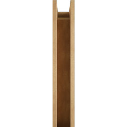 Ekena Millwork - BKTUR0554X24X36FST05RCPR - Timberthane Faux Wood Funston Style Bracket w/ Offset Brace, Block Ends, 5 1/2"W x 24"D x 36"H, Primed Tan