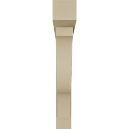 Ekena Millwork - BKTUR0554X24X36FST05RCPR - Timberthane Faux Wood Funston Style Bracket w/ Offset Brace, Block Ends, 5 1/2"W x 24"D x 36"H, Primed Tan