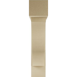 Ekena Millwork - BKTUR0554X26X26FST05RCPR - Timberthane Faux Wood Funston Style Bracket w/ Offset Brace, Block Ends, 5 1/2"W x 26"D x 26"H, Primed Tan