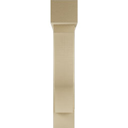 Ekena Millwork - BKTUR0554X26X30FST05RCPR - Timberthane Faux Wood Funston Style Bracket w/ Offset Brace, Block Ends, 5 1/2"W x 26"D x 30"H, Primed Tan