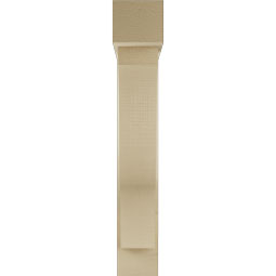 Ekena Millwork - BKTUR0554X26X34FST05RCPR - Timberthane Faux Wood Funston Style Bracket w/ Offset Brace, Block Ends, 5 1/2"W x 26"D x 34"H, Primed Tan