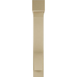 Ekena Millwork - BKTUR0554X26X38FST05RCPR - Timberthane Faux Wood Funston Style Bracket w/ Offset Brace, Block Ends, 5 1/2"W x 26"D x 38"H, Primed Tan