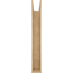 Ekena Millwork - BKTUR0554X26X38FST05RCPR - Timberthane Faux Wood Funston Style Bracket w/ Offset Brace, Block Ends, 5 1/2"W x 26"D x 38"H, Primed Tan