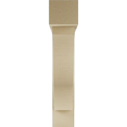 Ekena Millwork - BKTUR0554X28X28FST05RCPR - Timberthane Faux Wood Funston Style Bracket w/ Offset Brace, Block Ends, 5 1/2"W x 28"D x 28"H, Primed Tan