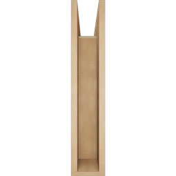 Ekena Millwork - BKTUR0554X28X28FST05RCPR - Timberthane Faux Wood Funston Style Bracket w/ Offset Brace, Block Ends, 5 1/2"W x 28"D x 28"H, Primed Tan