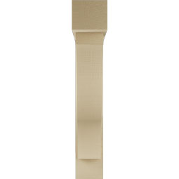Ekena Millwork - BKTUR0554X28X32FST05RCPR - Timberthane Faux Wood Funston Style Bracket w/ Offset Brace, Block Ends, 5 1/2"W x 28"D x 32"H, Primed Tan