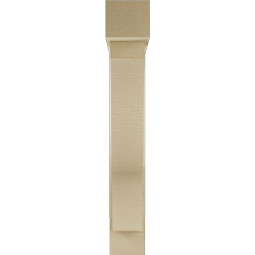 Ekena Millwork - BKTUR0554X28X36FST05RCPR - Timberthane Faux Wood Funston Style Bracket w/ Offset Brace, Block Ends, 5 1/2"W x 28"D x 36"H, Primed Tan