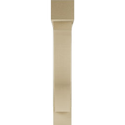 Ekena Millwork - BKTUR0554X30X34FST05RCPR - Timberthane Faux Wood Funston Style Bracket w/ Offset Brace, Block Ends, 5 1/2"W x 30"D x 34"H, Primed Tan