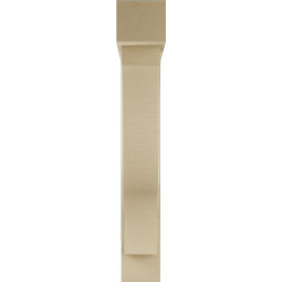 Ekena Millwork - BKTUR0554X30X36FST05RCPR - Timberthane Faux Wood Funston Style Bracket w/ Offset Brace, Block Ends, 5 1/2"W x 30"D x 36"H, Primed Tan