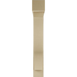 Ekena Millwork - BKTUR0554X30X38FST05RCPR - Timberthane Faux Wood Funston Style Bracket w/ Offset Brace, Block Ends, 5 1/2"W x 30"D x 38"H, Primed Tan