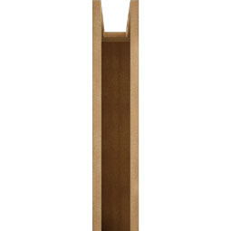 Ekena Millwork - BKTUR0554X32X32FST05RCPR - Timberthane Faux Wood Funston Style Bracket w/ Offset Brace, Block Ends, 5 1/2"W x 32"D x 32"H, Primed Tan