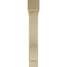 Ekena Millwork - BKTUR0554X32X36FST05RCPR - Timberthane Faux Wood Funston Style Bracket w/ Offset Brace, Block Ends, 5 1/2"W x 32"D x 36"H, Primed Tan