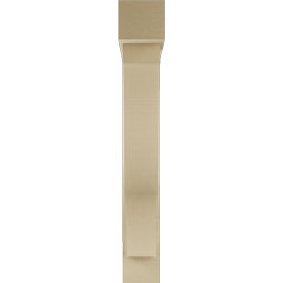 Ekena Millwork - BKTUR0554X32X38FST05RCPR - Timberthane Faux Wood Funston Style Bracket w/ Offset Brace, Block Ends, 5 1/2"W x 32"D x 38"H, Primed Tan