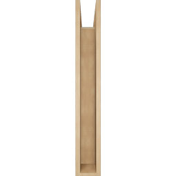 Ekena Millwork - BKTUR0554X32X38FST05RCPR - Timberthane Faux Wood Funston Style Bracket w/ Offset Brace, Block Ends, 5 1/2"W x 32"D x 38"H, Primed Tan