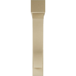 Ekena Millwork - BKTUR0554X34X34FST05RCPR - Timberthane Faux Wood Funston Style Bracket w/ Offset Brace, Block Ends, 5 1/2"W x 34"D x 34"H, Primed Tan