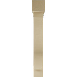 Ekena Millwork - BKTUR0554X34X38FST05RCPR - Timberthane Faux Wood Funston Style Bracket w/ Offset Brace, Block Ends, 5 1/2"W x 34"D x 38"H, Primed Tan