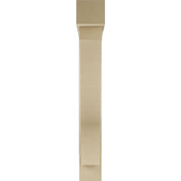 Ekena Millwork - BKTUR0554X34X40FST05RCPR - Timberthane Faux Wood Funston Style Bracket w/ Offset Brace, Block Ends, 5 1/2"W x 34"D x 40"H, Primed Tan