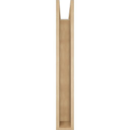 Ekena Millwork - BKTUR0554X34X40FST05RCPR - Timberthane Faux Wood Funston Style Bracket w/ Offset Brace, Block Ends, 5 1/2"W x 34"D x 40"H, Primed Tan