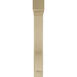Ekena Millwork - BKTUR0554X34X42FST05RCPR - Timberthane Faux Wood Funston Style Bracket w/ Offset Brace, Block Ends, 5 1/2"W x 34"D x 42"H, Primed Tan