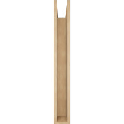 Ekena Millwork - BKTUR0554X34X42FST05RCPR - Timberthane Faux Wood Funston Style Bracket w/ Offset Brace, Block Ends, 5 1/2"W x 34"D x 42"H, Primed Tan