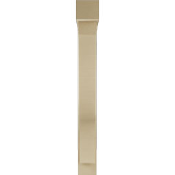 Ekena Millwork - BKTUR0554X36X48FST05RCPR - Timberthane Faux Wood Funston Style Bracket w/ Offset Brace, Block Ends, 5 1/2"W x 36"D x 48"H, Primed Tan