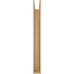 Ekena Millwork - BKTUR0554X36X48FST05RCPR - Timberthane Faux Wood Funston Style Bracket w/ Offset Brace, Block Ends, 5 1/2"W x 36"D x 48"H, Primed Tan