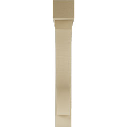 Ekena Millwork - BKTUR0554X38X38FST05RCPR - Timberthane Faux Wood Funston Style Bracket w/ Offset Brace, Block Ends, 5 1/2"W x 38"D x 38"H, Primed Tan