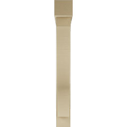 Ekena Millwork - BKTUR0554X38X44FST05RCPR - Timberthane Faux Wood Funston Style Bracket w/ Offset Brace, Block Ends, 5 1/2"W x 38"D x 44"H, Primed Tan