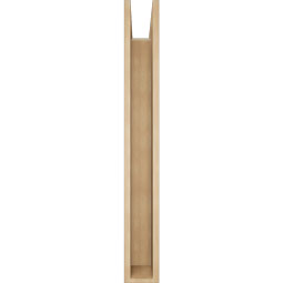 Ekena Millwork - BKTUR0554X38X44FST05RCPR - Timberthane Faux Wood Funston Style Bracket w/ Offset Brace, Block Ends, 5 1/2"W x 38"D x 44"H, Primed Tan