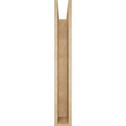 Ekena Millwork - BKTUR0554X40X40FST05RCPR - Timberthane Faux Wood Funston Style Bracket w/ Offset Brace, Block Ends, 5 1/2"W x 40"D x 40"H, Primed Tan