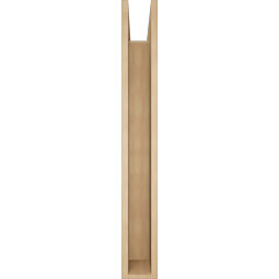Ekena Millwork - BKTUR0554X42X42FST05RCPR - Timberthane Faux Wood Funston Style Bracket w/ Offset Brace, Block Ends, 5 1/2"W x 42"D x 42"H, Primed Tan