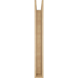 Ekena Millwork - BKTUR0554X42X48FST05RCPR - Timberthane Faux Wood Funston Style Bracket w/ Offset Brace, Block Ends, 5 1/2"W x 42"D x 48"H, Primed Tan