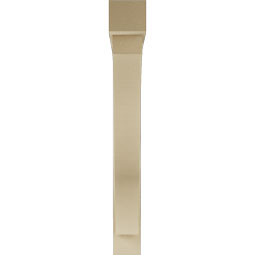 Ekena Millwork - BKTUR0554X44X44FST05RCPR - Timberthane Faux Wood Funston Style Bracket w/ Offset Brace, Block Ends, 5 1/2"W x 44"D x 44"H, Primed Tan