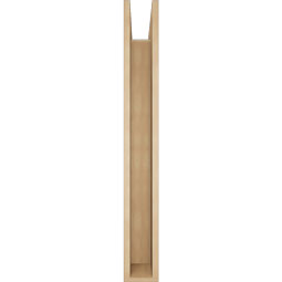 Ekena Millwork - BKTUR0554X44X44FST05RCPR - Timberthane Faux Wood Funston Style Bracket w/ Offset Brace, Block Ends, 5 1/2"W x 44"D x 44"H, Primed Tan
