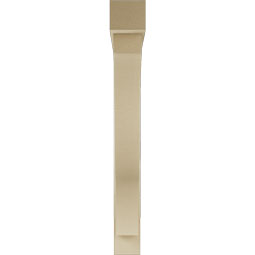 Ekena Millwork - BKTUR0554X46X46FST05RCPR - Timberthane Faux Wood Funston Style Bracket w/ Offset Brace, Block Ends, 5 1/2"W x 46"D x 46"H, Primed Tan
