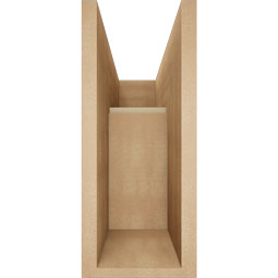 Ekena Millwork - BKTUR0756X18X18FST05RCPR - Timberthane Faux Wood Funston Style Bracket w/ Offset Brace, Block Ends, 7 1/2"W x 18"D x 18"H, Primed Tan