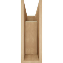 Ekena Millwork - BKTUR0756X18X22FST05RCPR - Timberthane Faux Wood Funston Style Bracket w/ Offset Brace, Block Ends, 7 1/2"W x 18"D x 22"H, Primed Tan